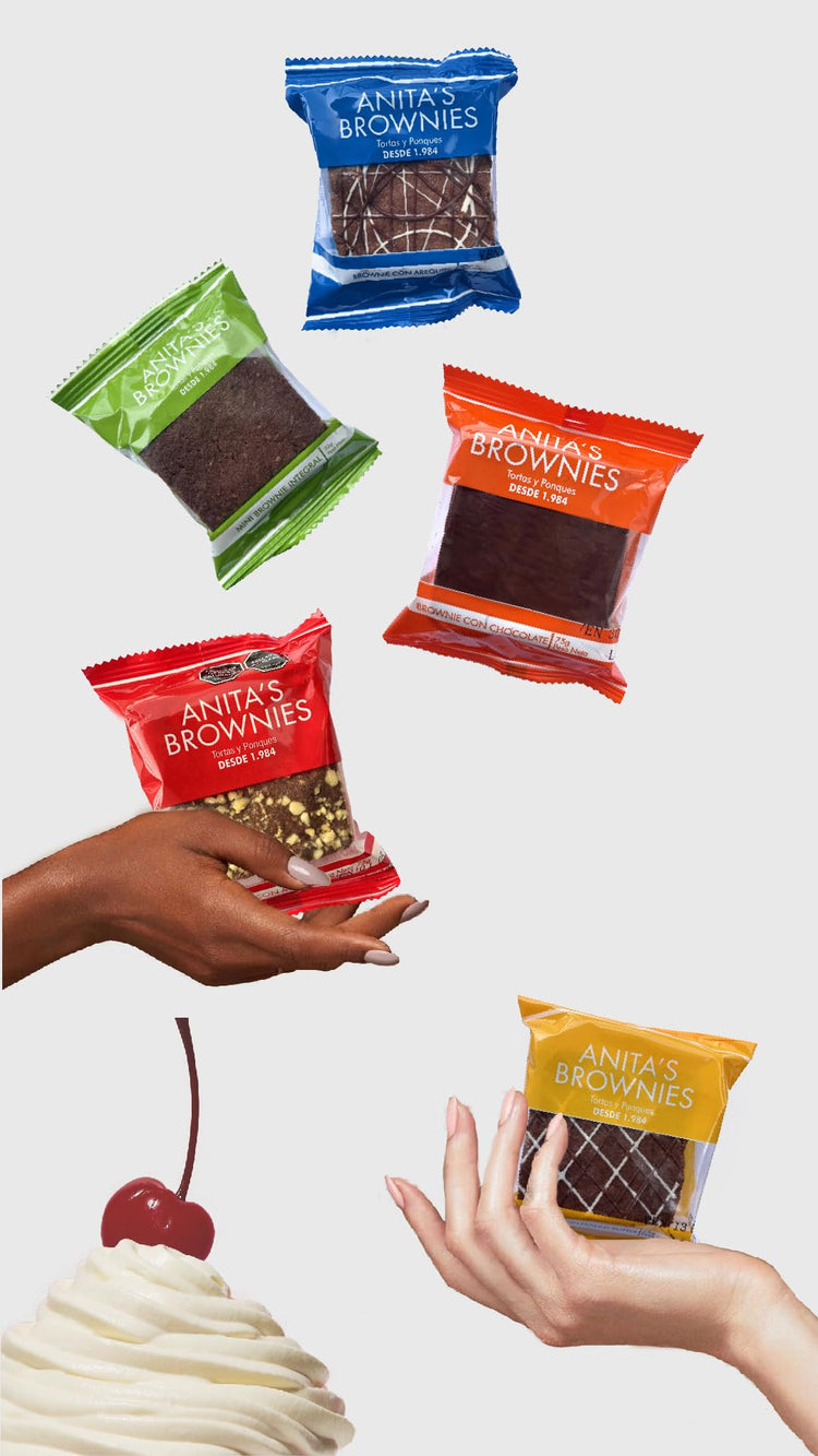 Anita's Brownies Box with 4 Brownies 300Gr/75Gr each.