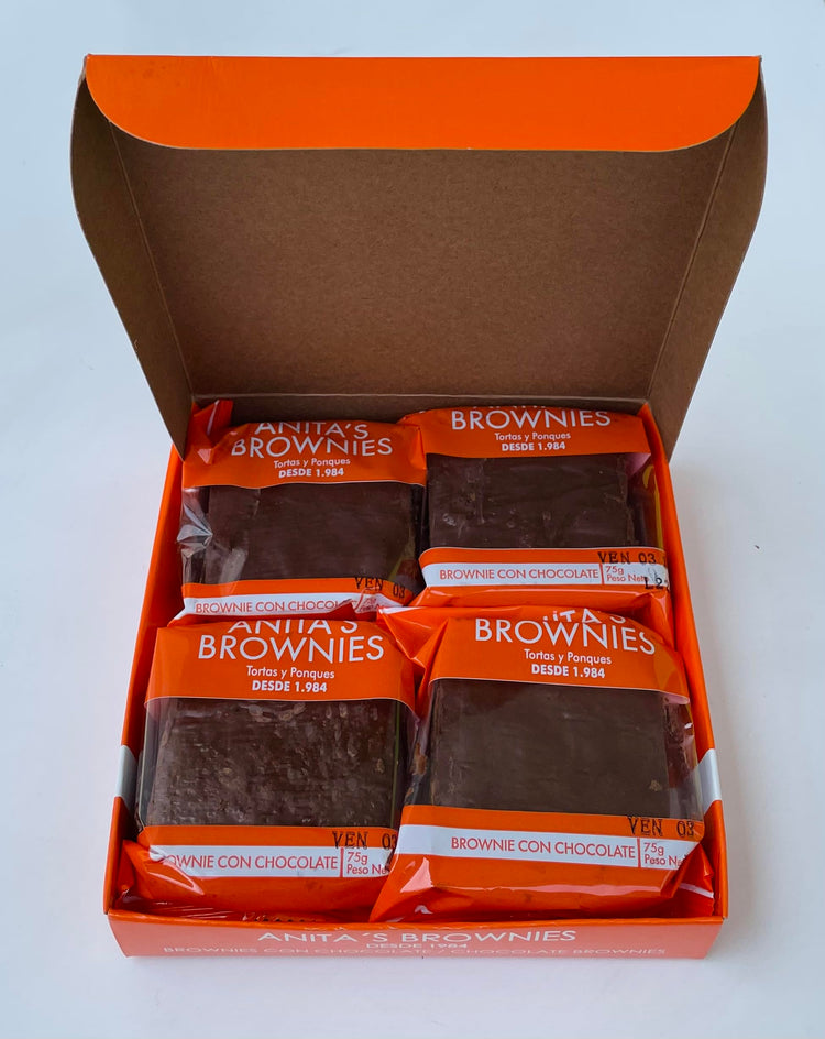 Anita's Brownies Box with 4 Brownies 300Gr/75Gr each.