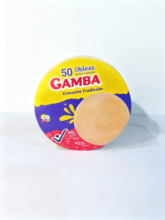 Obleas Gamba 50 pack | Wafers Gamba 50 pack 300gr/10.3oz