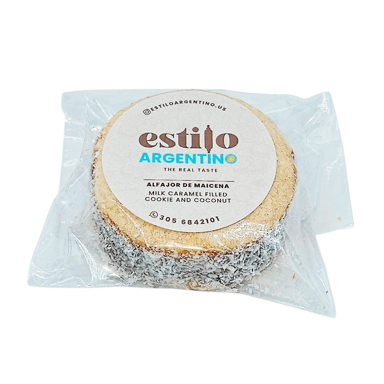 Alfajores Argentinos de Maicena/Argentines Milk Caramel Filled Cookie With Grated Coconut