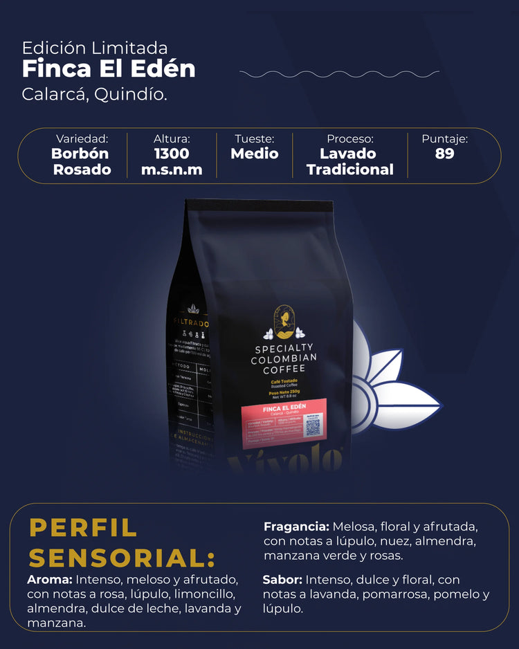 Borbón Rosado Calarcá, Quindío Medium Roast Colombian Specialty Coffee 250gr/8.8oz