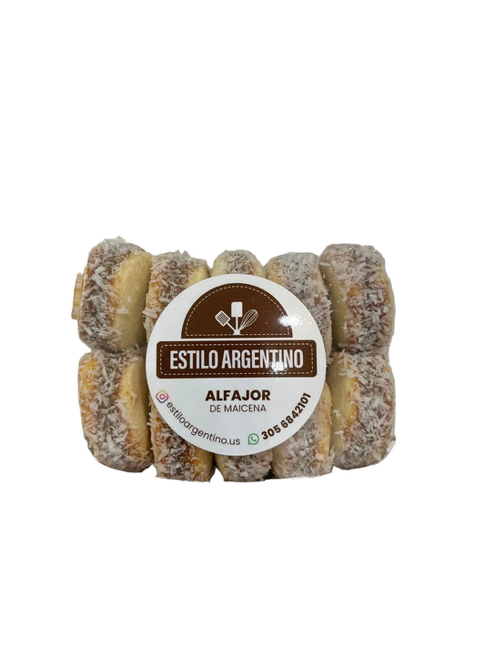 Alfajores Argentinos de Maicena/Argentines Milk Caramel Filled Cookie With Grated Coconut