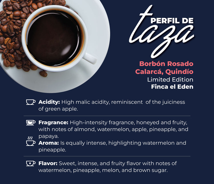 Borbón Rosado Calarcá, Quindío Medium Roast Colombian Specialty Coffee 250gr/8.8oz