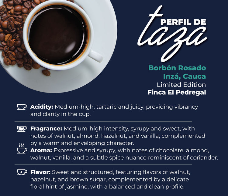 Borbón Rosado Inzá, Cauca Medium Roast Colombian Specialty Coffee 250gr/8.8oz